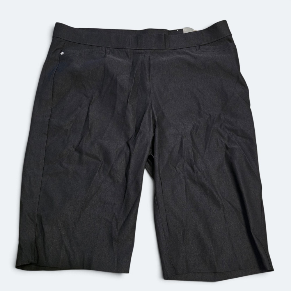 Rafaella Comfort Bermuda Shorts NWT Black Pull On Stretch Womens 18